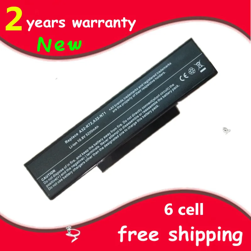 New Laptop Battery For Asus K72P K72Q K72R K72S K72Y K73 K73E K73J K73JK K73S K73SV N71 N71J N71JA N71JQ N71JV N71V N71VG N71VN