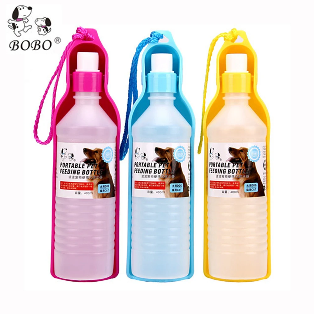 Portable Outdoor Pet Kettle Dog Water Feeding Bottle Cat Feeder Filter Travel Cups For Drinking Dogs Plastic Water Bottles