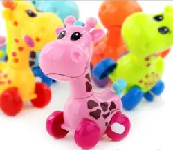 Cute Cartoon Animal Giraffe Clockwork Wind Up Baby Toys Running Head Tail Swing Classic Newborn Toy Children Gift Spring Toy YH1