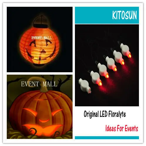 

10pcs* CR2032 Halloween pumkin 12colors led light for wedding party decoration Hanging paper lantern lamp outdoor party supplies