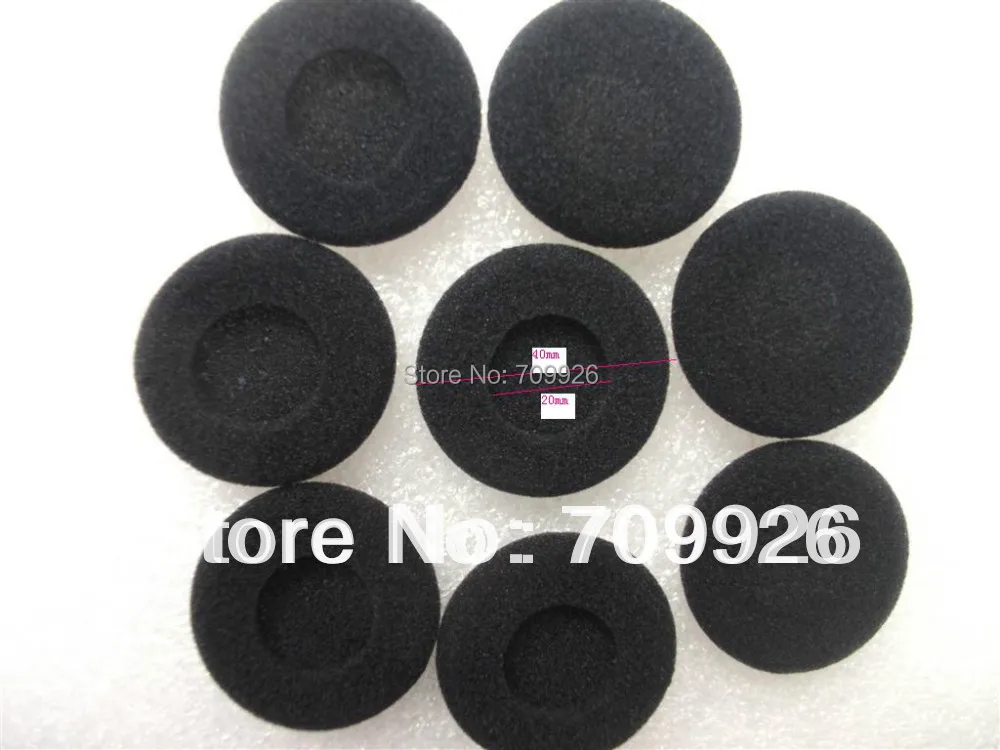 40mm Diameter Replacement Soft Sponge Foam Headphones Earphone Cover Ear Pad 10pcs/lot Free shipping by mail