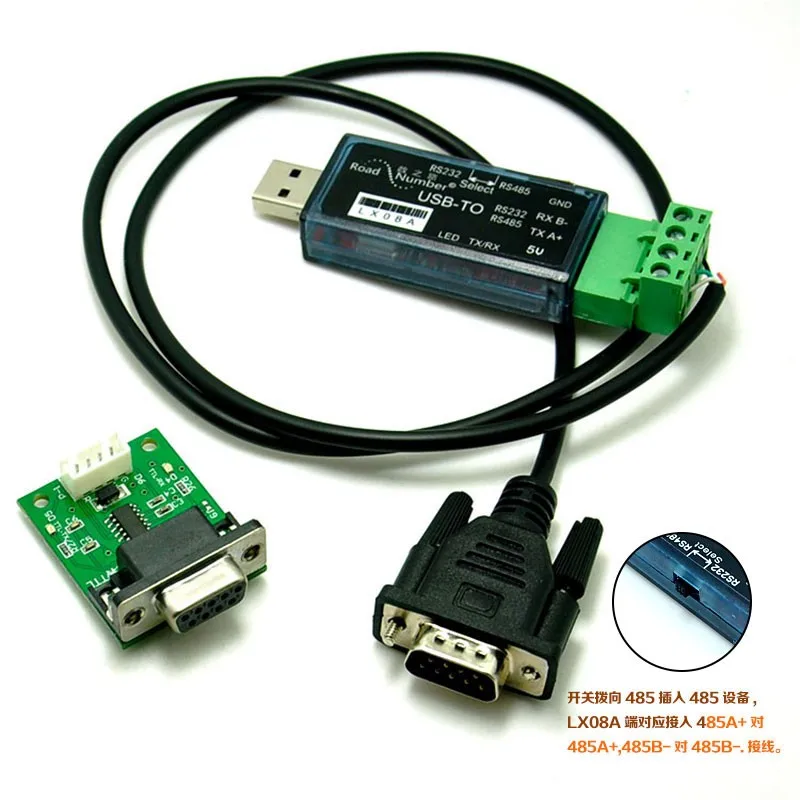 Dual functions of lx08A USB to 485 USB to RS232 USB-485A USB to RS232 485