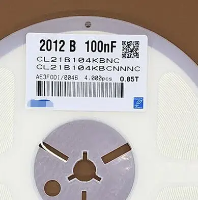 Imagem -03 - Fusível de Smd Mlcc 0805 100nf 01 uf 0.1mf 104k Cl21b104kbcnnnc 0805 50v 100nf 10 X7r Novo e Original 4000 Pcs por Lote