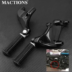 Motorcycle Rear Passenger Foot Pegs Mount Black Pedal For Harley Sportster Iron 883 1200 XL 48 72 SuperLow 2014-2021