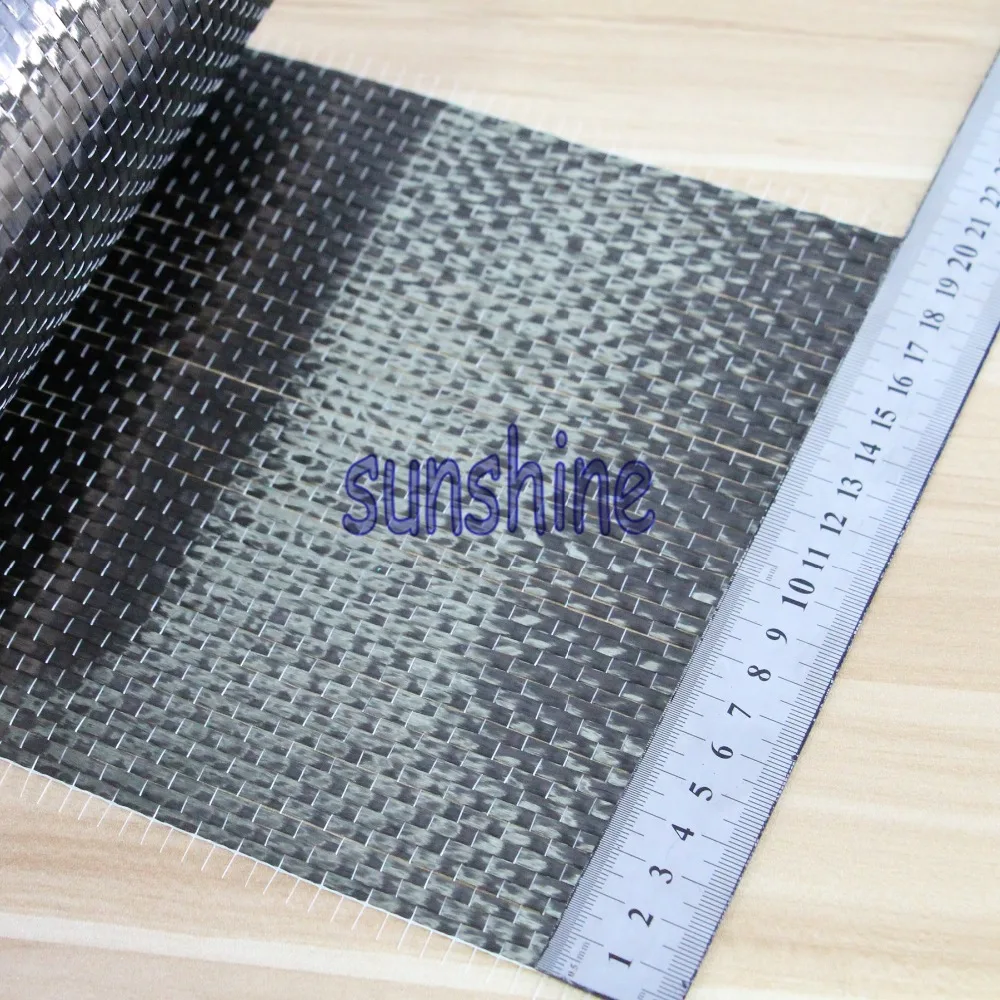 12K UD Carbon Fiber Cloth 200GSM 20cm Width Unidirection Carbon Fiber Fabric Bridge Repair Building Construction Reforcement