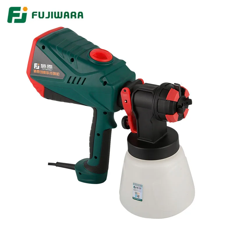 FUJIWARA 600W Electric Spray Gun 1.5mm/1.8mm/2.2mm/2.6mm Nozzle Efficient Sprayer Paint Disinfectant Water Based Solvent