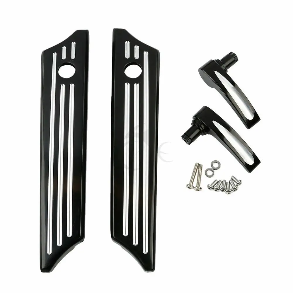 

Motorcycle Saddlebag Latch Covers w/ Lid Lifter For Harley Touring Road Street Glide Electra Glide 2014-2017 2016 FLHR FLHT FLHX