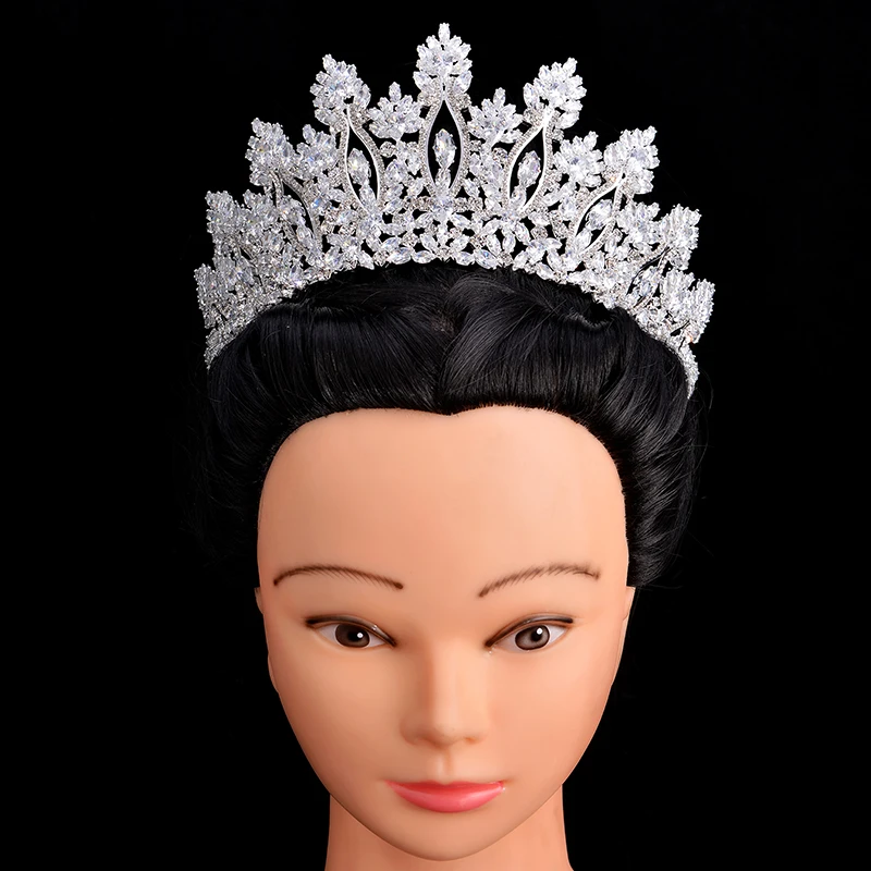 Tiaras y coronas HADIYANA clásico nuevo diseño de moda accesorios para el cabello de novia aniversario boda mujeres BC5070 Corona Princesa