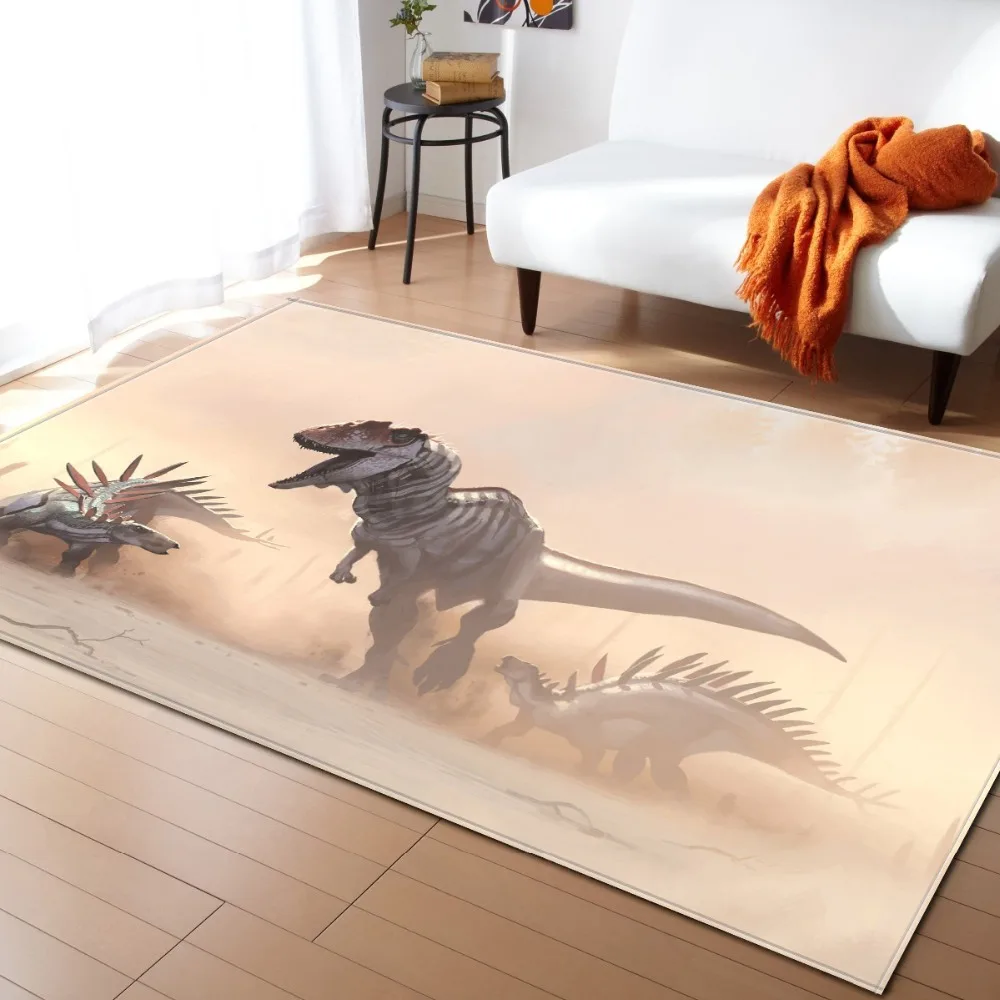 

Cartoon Dinosaur Living Room Area Rug 3D Carpets Boys Dino Bedroom Rugs Children Room Floor Rug Soft Flannel Home Rug Carpet Mat