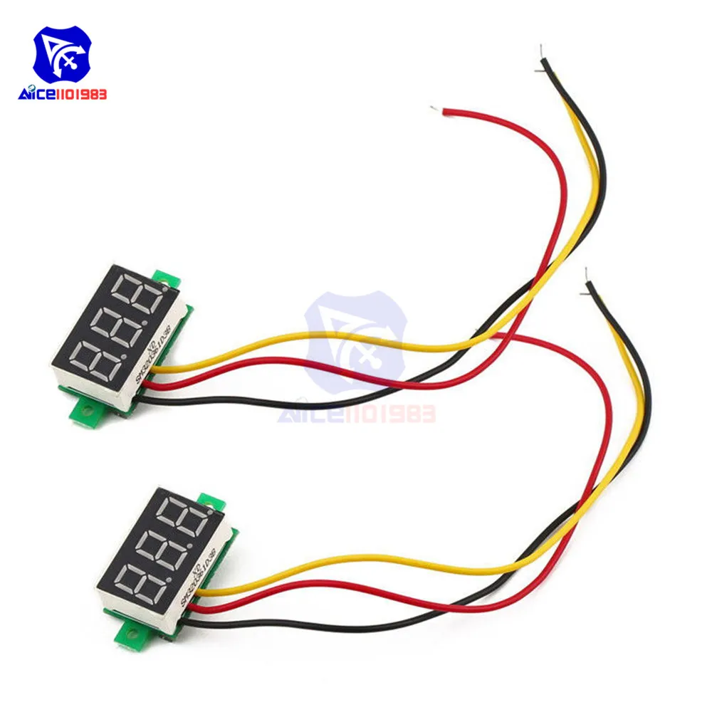 5 Farben Verfügbar Mini LED Digital-Voltmeter DC 4-30V 0,28 Zoll 3-Draht DC 0-100V Volt Spannungsmesser Messgerät Tester LED-Anzeige – Detail 8
