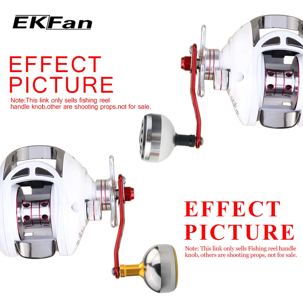 EKFan 1pc 32mm/35mm/38mm Alloy Aluminum Fishing Handle Knob For Bait Casting Spinning Reel Fishing Reel Handle Accessory