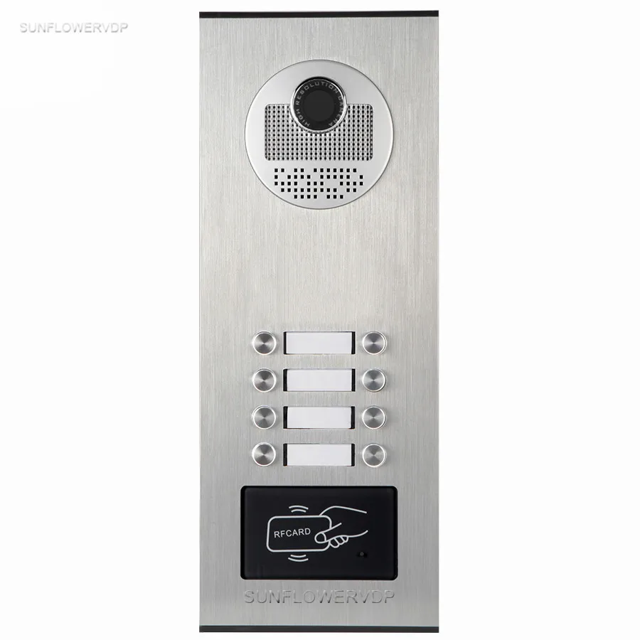 8 Apartments Video Wall For Intercom Video Intercom 8 Monitors 7inch Color Video Intercom With Electronic Door Lock Intercom Kit