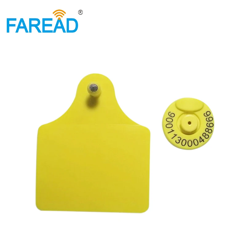 Best quality x100pairs livestock ID  FDX-B Low frequency animal RFID ear tag, Sheep cow pigfor animal identification visual tag