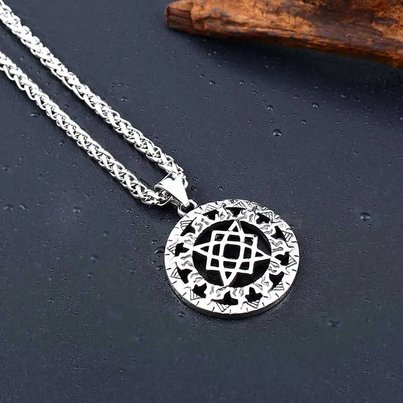 Beier 316L stainless steel small Svarog square pendant. Star Rus amulet pendant Ancient slavic talisman pendant jewelry pagan