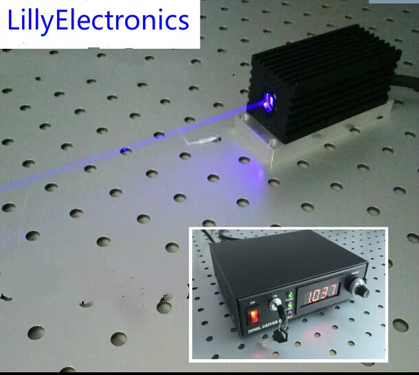 

Industrial Lab 450nm 1000mW 1W Violet BlueLaser Dot Module + TTL/Analog 0-30KHZ + TEC Cooling 24 hours working