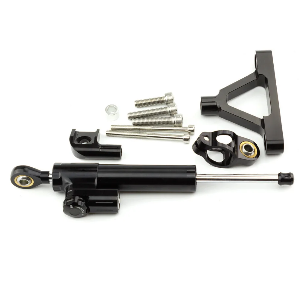 For Kawasaki Ninja ZX6R ZX-6R 2007-2008 CNC Motorcycles Stabilizer Damper Complete Steering Mount Kit  Bracket