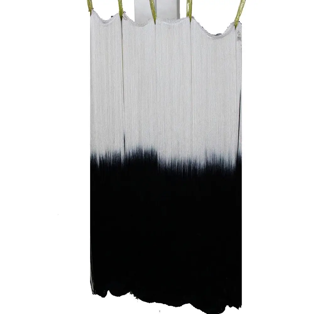 1 Yard Long Fringe Tassel Latin Dress Trims Dip Dye Ombre Rayon Tassel Trimming Diy Lace Latin Macrame Trims 60CM Long