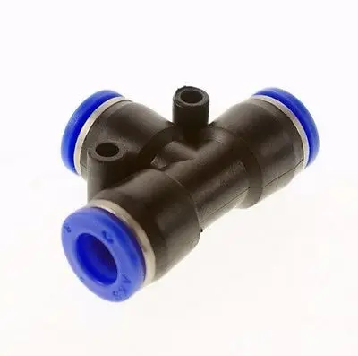 Fit Tube O/D 14mm Pneumatic Tee 3 Way Push In Connector Union Quick Release Air Fitting Plumbing