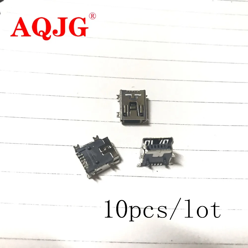 10 pcs Mini USB Type B Female Port 5-Pin 180 Degree SMD SMT PCB Jack