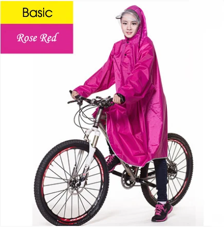 Women Men Safe Reflective Bike Poncho with Sleeves Womens Long Raincoats Yellow Red Blue Transparent Thickening Large Hat Brim