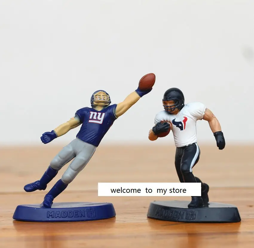 ca  6.5CM high  pvc  figure Rugby player ornaments  doll model decoration Toys 2pcs/set