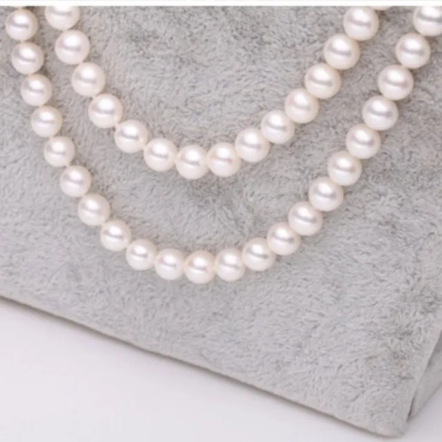 noble women gift 48INCH  GOLD CLASP AAA  7.5-8 mm natural south sea SOUTH SEA white pearl necklace