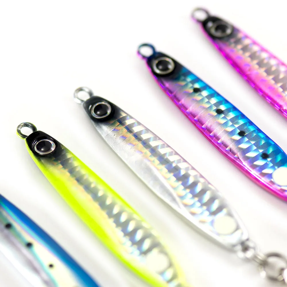 20g 30g 40g Jigging Lure with VMC single hook, Metal Fishing Lures, Micro Fish Bait, Popular Sea bass Lures