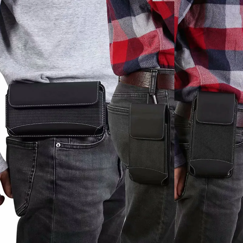 Yelun For ZTE L8 A7 Blade A5 L130 Axon 10 Pro A7 Helio P60 Hook Loop Holster Pouch nylon Belt Waist Bag Cover Case