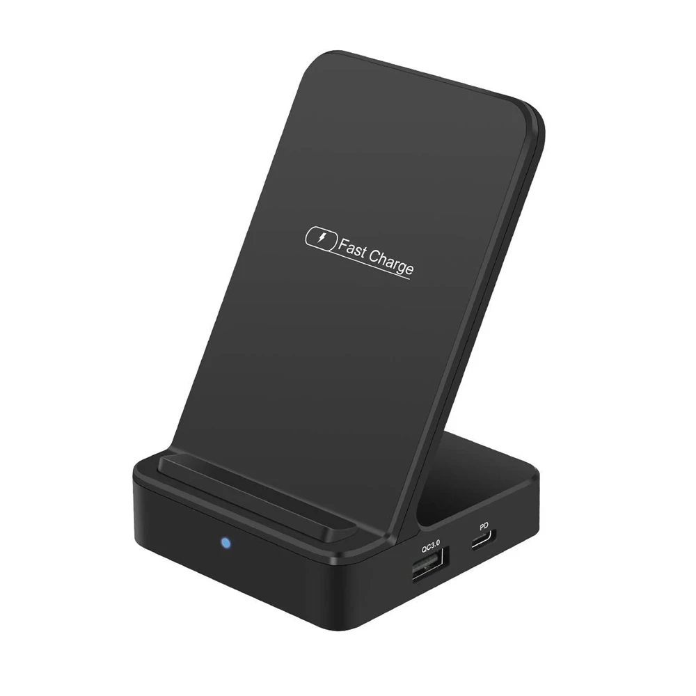 Wireless Charger Stand For IPhone 12 13 Pro Max 11 XS XR Samsung Galaxy ZFlip 3 S21 Ultra S20 Fe 18W USB PD QC 3.0 Fast Charging