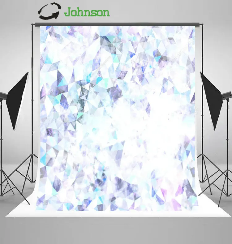 

White Blue Pink Grey Texture Ice Crystals Watercolor backdrops polyester or Vinyl cloth Computer print wall background