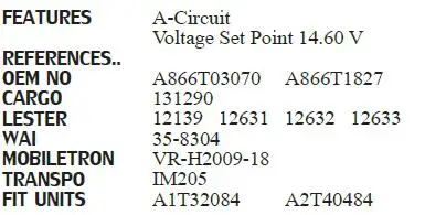 NEW Alternator Voltage Regulator 13610300 06-009 A866T03470 A866T07670 A866T18270 MD607619 MD618302 VR-H2009-18 IM205  1111314