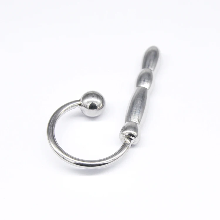 Latest Male Stainless Steel Urethral Sounding Stretching Dilator Stimulate Penis Plug Bondage Chastity BDSM Sex Toy A035