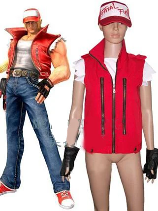 anime products KOF Terry Bogard Cosplay Costume with hat and gloves 110