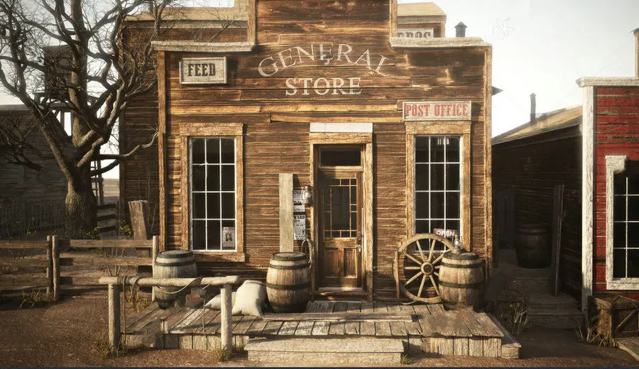 

Western Town Rustic General Store photography studio background Vinyl cloth High quality Computer print wall backdrop