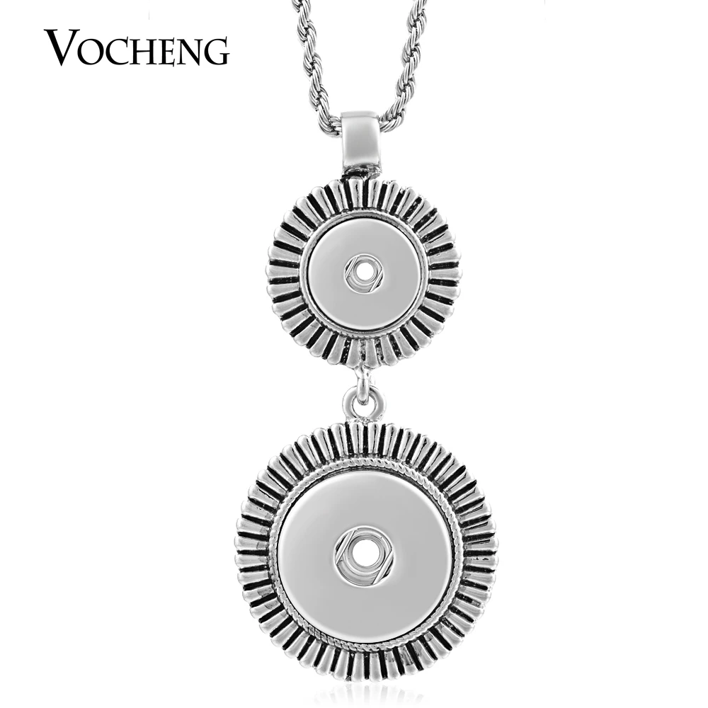 

10pcs/lot 18mm&12mm Vocheng Snap Combo Interchangeable Jewelry Stainless Steel Chain Pendant Necklace NN-393*10 Free Shipping