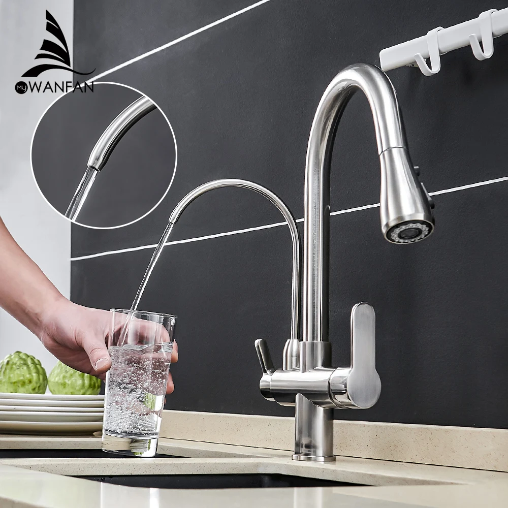 Kitchen Faucets torneira para cozinha de Crane For Kitchen Water Filter Tap Three Ways Sink Mixer Kitchen Faucet WF-0195