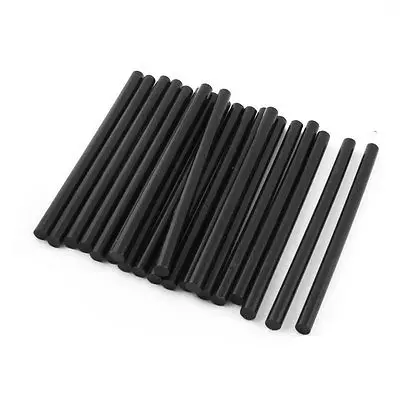 

20 Pcs Black Hot Melt Glue Gun Adhesive Sticks 11mm x 190mm for Crafting Models