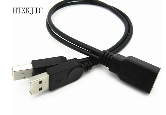 

USB 2.0 A Male to USB Female 2 Double Dual USB Female Splitter Extension Cable HUB Charge