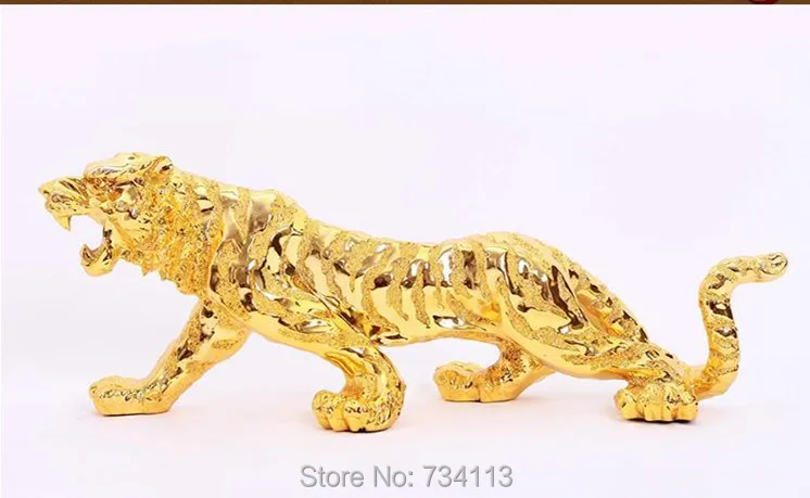 

Lucky Zodiac tiger ornaments resin tiger Mighty feng shui home accessories living room furnishings crafts decoration gift 30cm