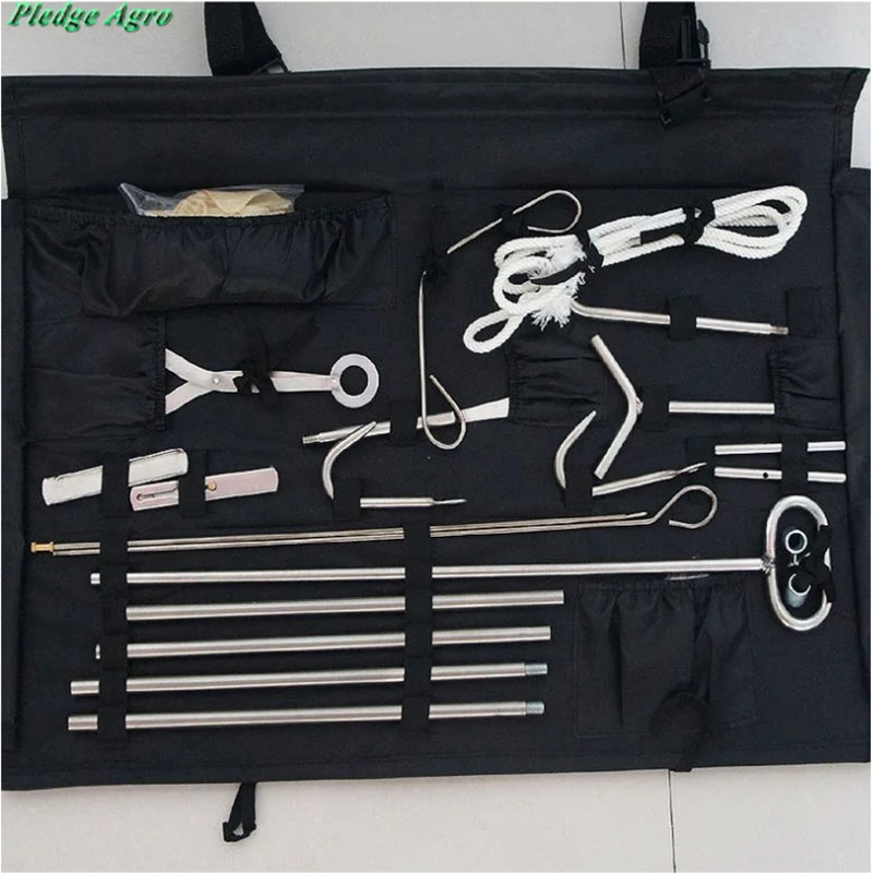 Obstetrical instrument kit Apparatus Veterinary Cattle Cow Farm Delivery Medical Equipment Dystocia Livestock Midwifery Hook