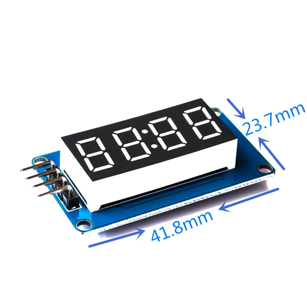 TM1637 4-bit Digital LED Display Module, adequado para Arduino, 7 segmentos, 0,36 "relógio, tubo digital