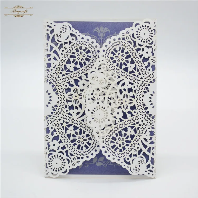 

Modern lace white laser cut nepali wedding invitation cards design