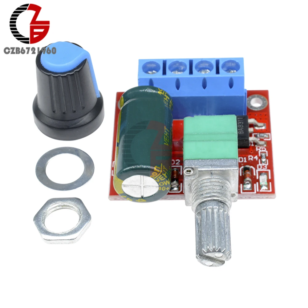 Mini 5A 90W Voltage Regulator PWM 12V DC Motor Speed Controller Regulator Module DC-DC 4.5V-35V Power Controller