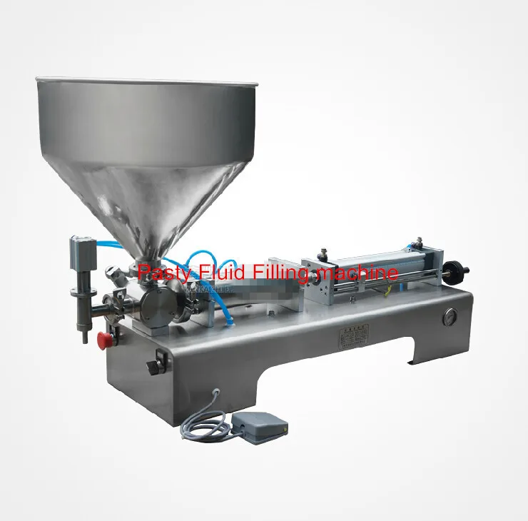 50-500ML Pneumatic Pasty Food Filling Machine Sticky Pasty Filler Stainless Hot Sauce Bottling Equipment Beverage Packer 1PC