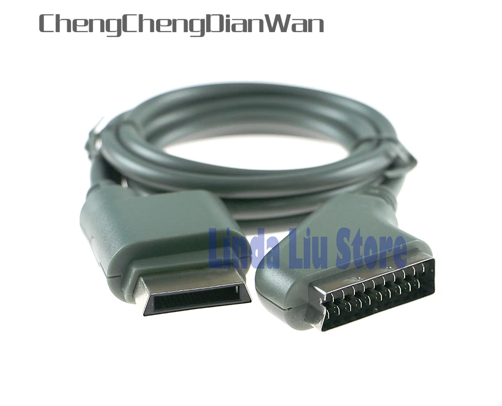 ChengChengDianWan For XBOX360 xbox 360 1.8M 6FT RGB SCART cable HD LEAD Cord 10pcs/lot