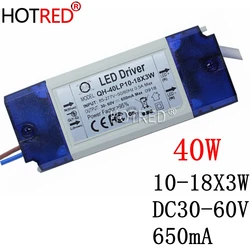 5 Pieces 10-18x3W 650mA LED Driver 30W 40W DC30-60V High Power LED Powr Supply For Floodlight