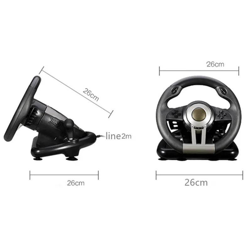 Simulation Computer Game Steering Wheel Vibration Supports PS 3/4 Driving Car Llearn Drive Need Speed Gameing Joystick Console