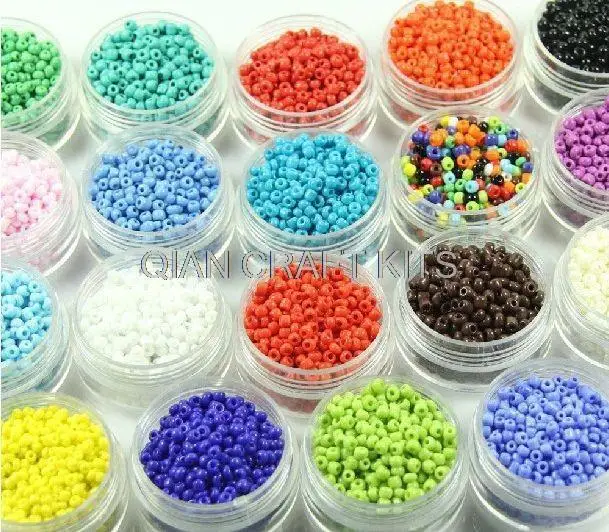 500gram (15000pcs+)(2mm-4mm) mixed sizes mixed colors Glass pearlized Micro Seed Beads miniature Supplies nail art caviar