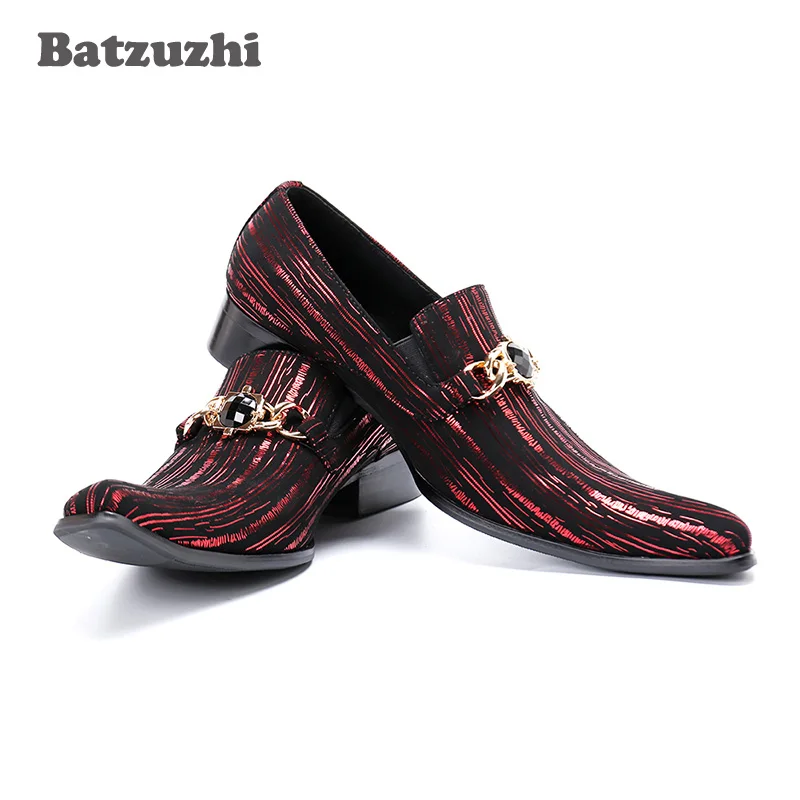 

Batzuzhi Japanese Type Personality Men Shoes Fashion Formal Leather Dress Shoes Men zapatos de hombre Party Footwear, Pluz Size