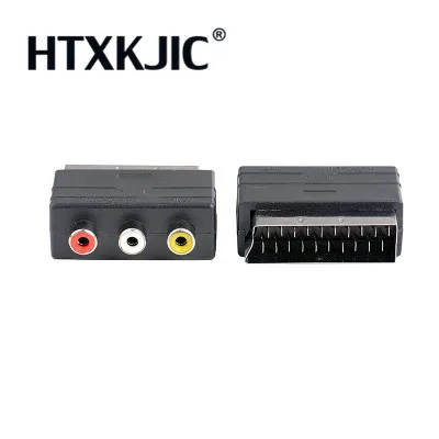 

High Quality RGB Scart to Composite RCA S-Video AV TV Audio Adapter Connecter 10PCS